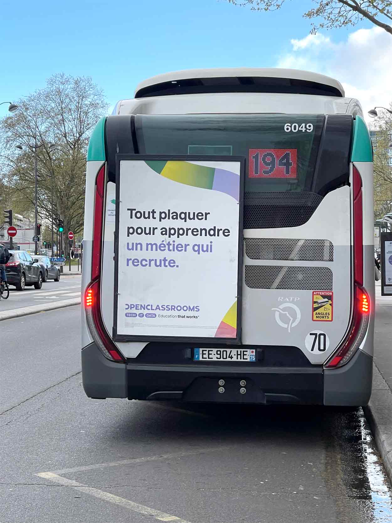 campagne d'affichage arrière bus